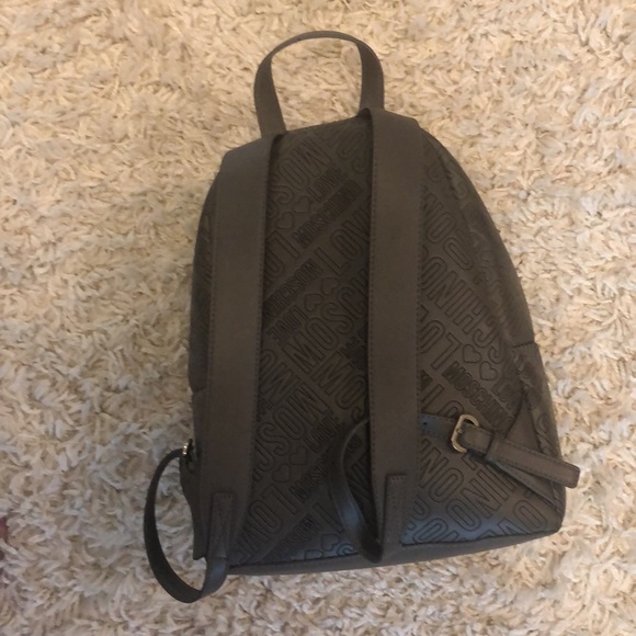 Love Moschino Gray backpack logo embossed - Picture 6 of 10